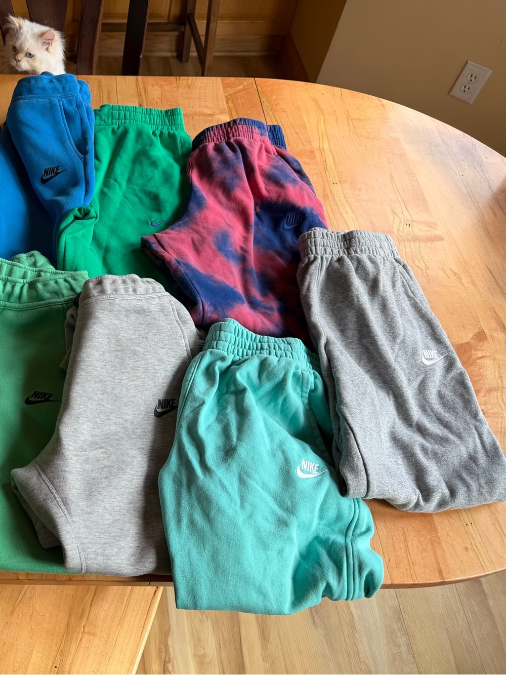 Nike Kids Sweatpants Bundle in Teal, Gray, Green & Tie-Dye ( 12 pair )